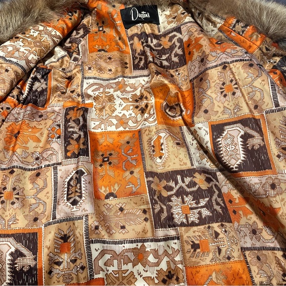Vintage Daytons Genuine Fur Raccoon Leather Trim Coat - Picture 13 of 15